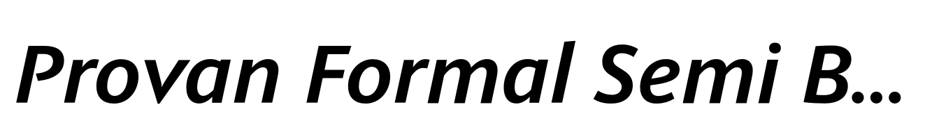Provan Formal Semi Bold Italic